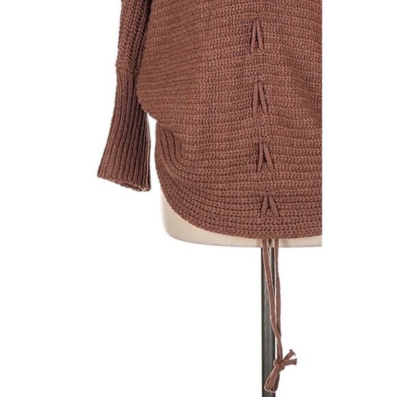 Faux Fur Trim Brown Cable Knit Cardigan | Boho Grunge Fairy Cottagecore Cozycore - Picture 10 of 16